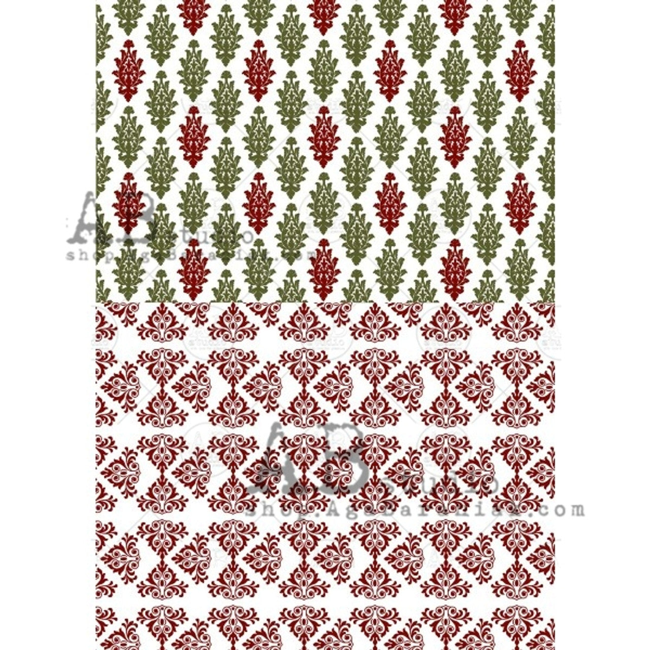 AB Studios Rice Paper Christmas Patterns ABRP 0433