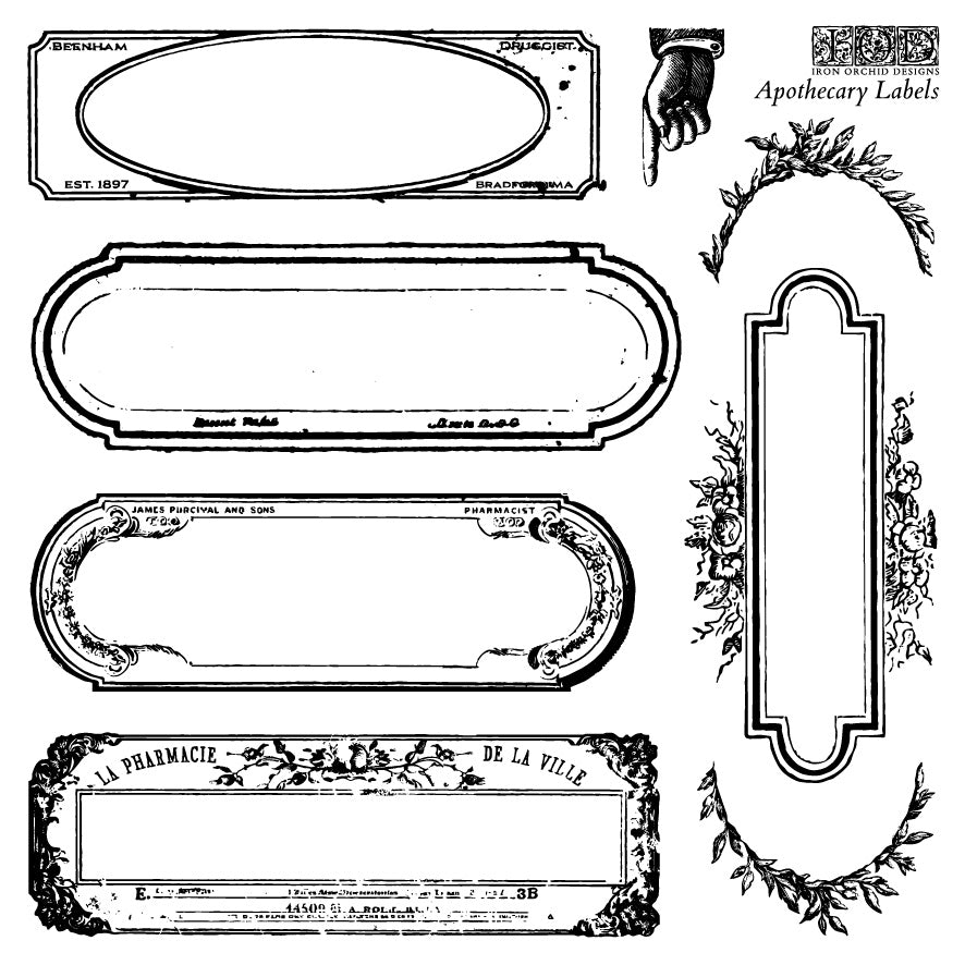 Apothecary 6x6 IOD Mini Stamp™ 4 Pages w/4  Envelopes & Case