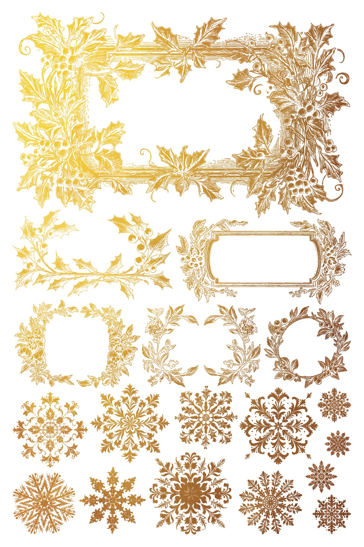 IOD Holiday Release,Tinsel Gilded Transfer 8×12 PAD