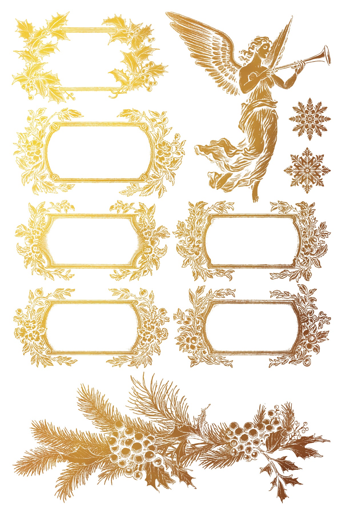 IOD Holiday Release,Tinsel Gilded Transfer 8×12 PAD