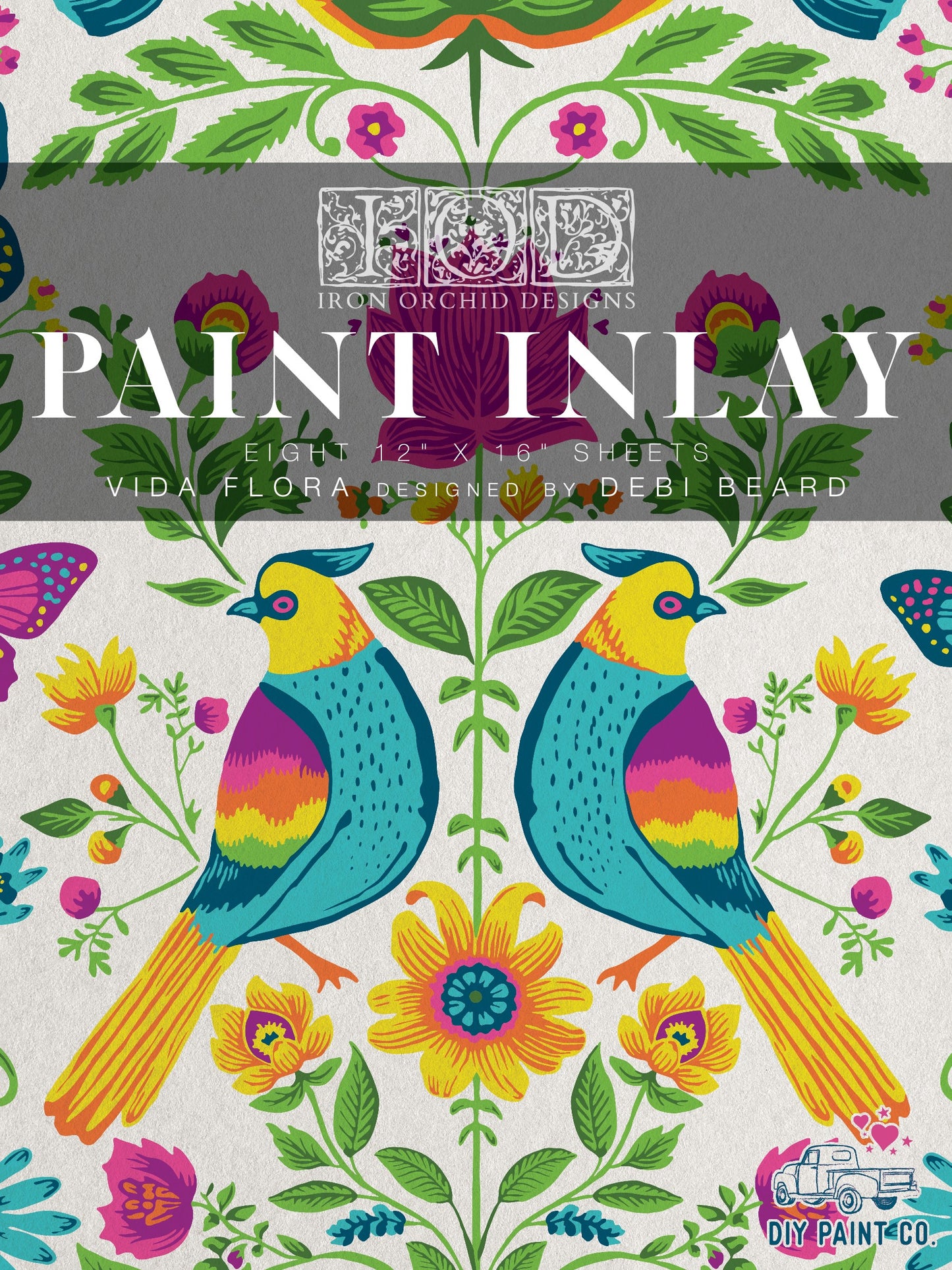 **Limited Edition**Vida Flora Paint Inlay  By IOD