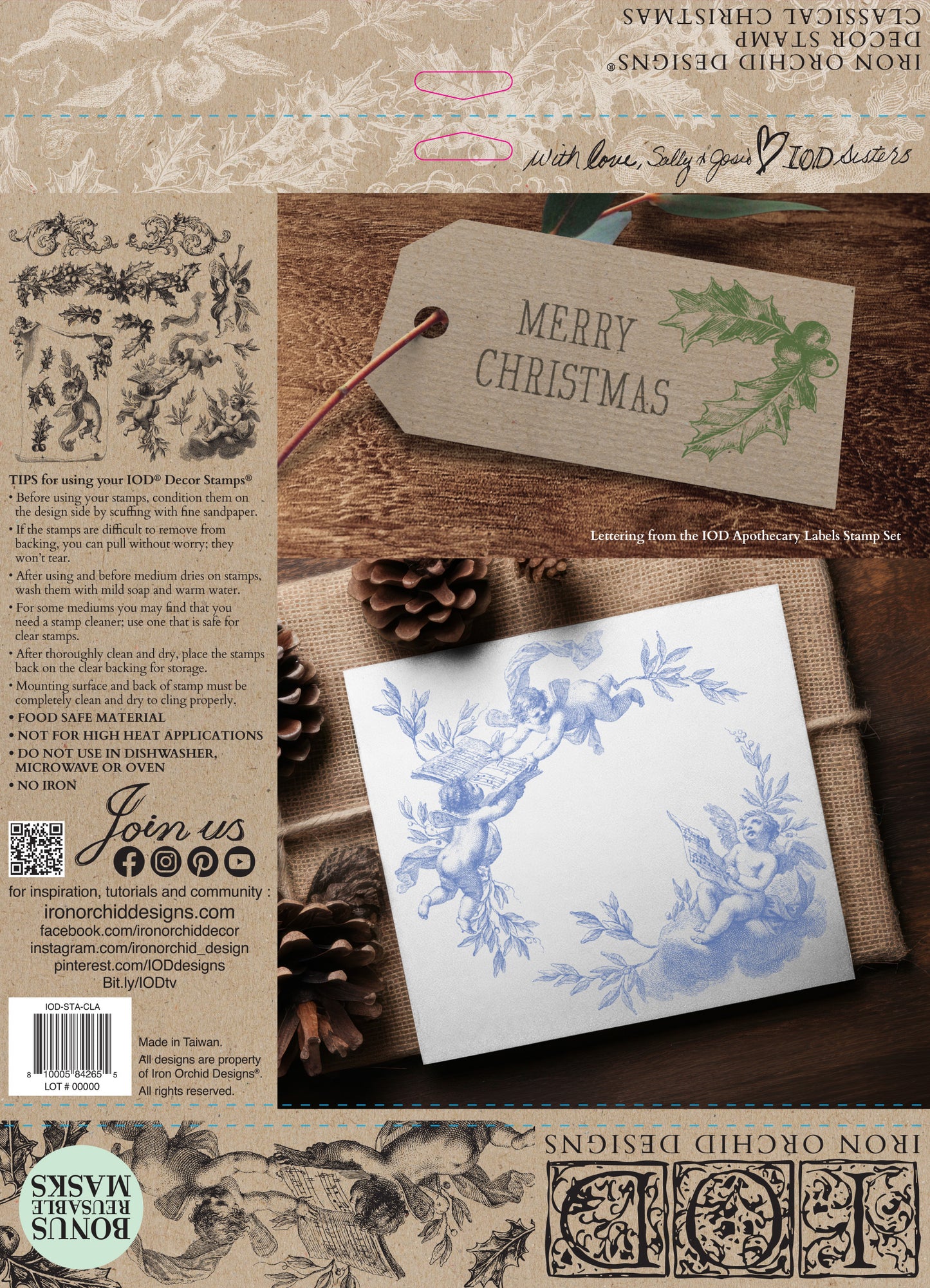 IOD Holiday Release Classic Christmas Stamp Set by IOD