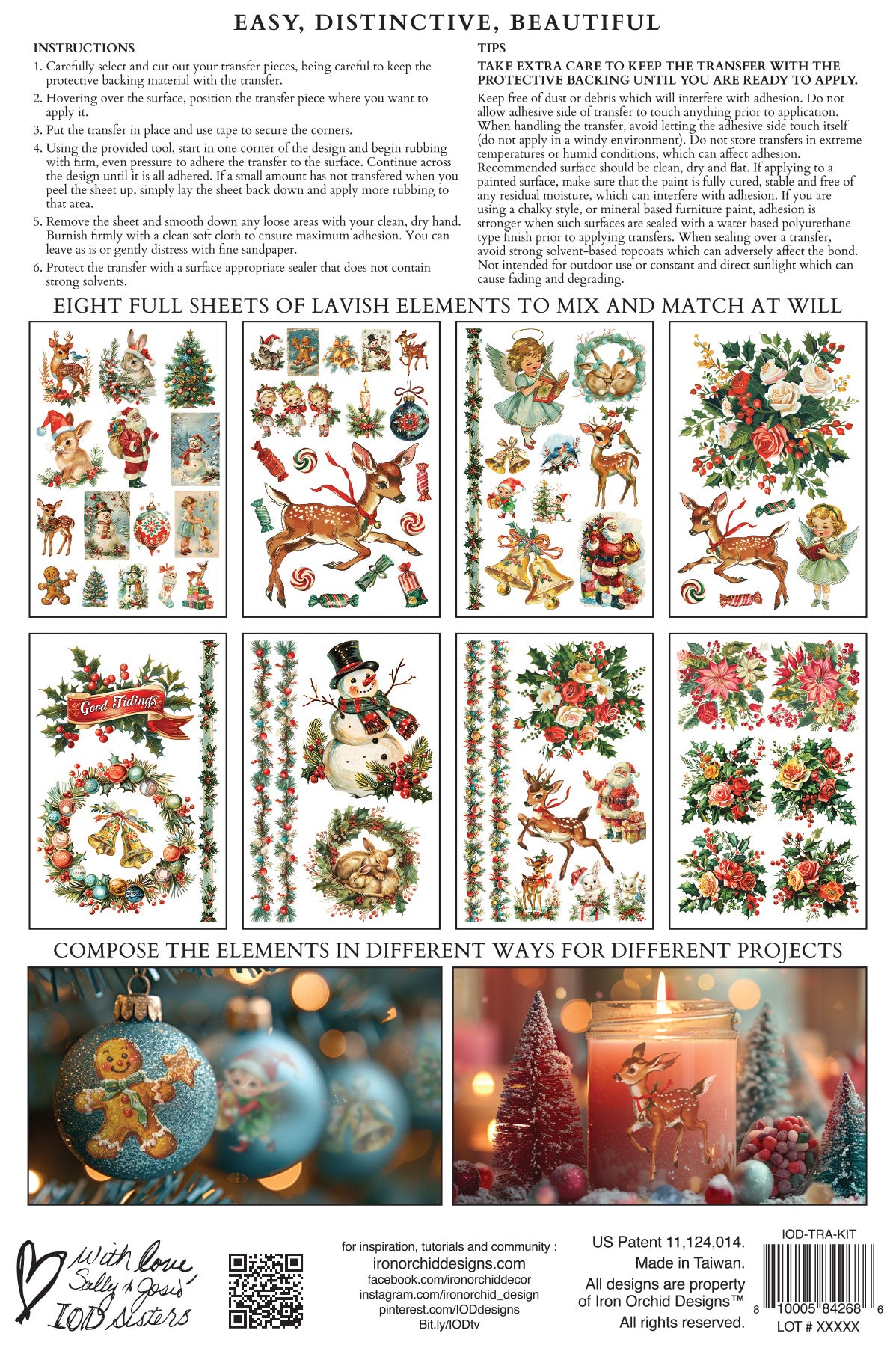 IOD Holiday Release,Kitschy Transfer 8×12 PAD