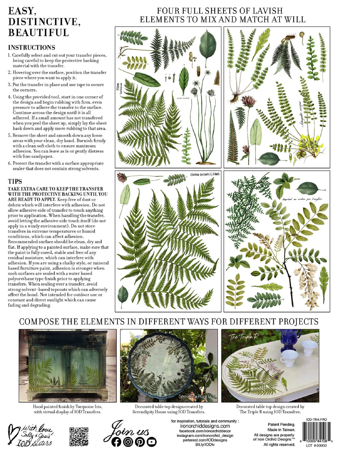 Fronds Botanical 4 page Transfer By IOD