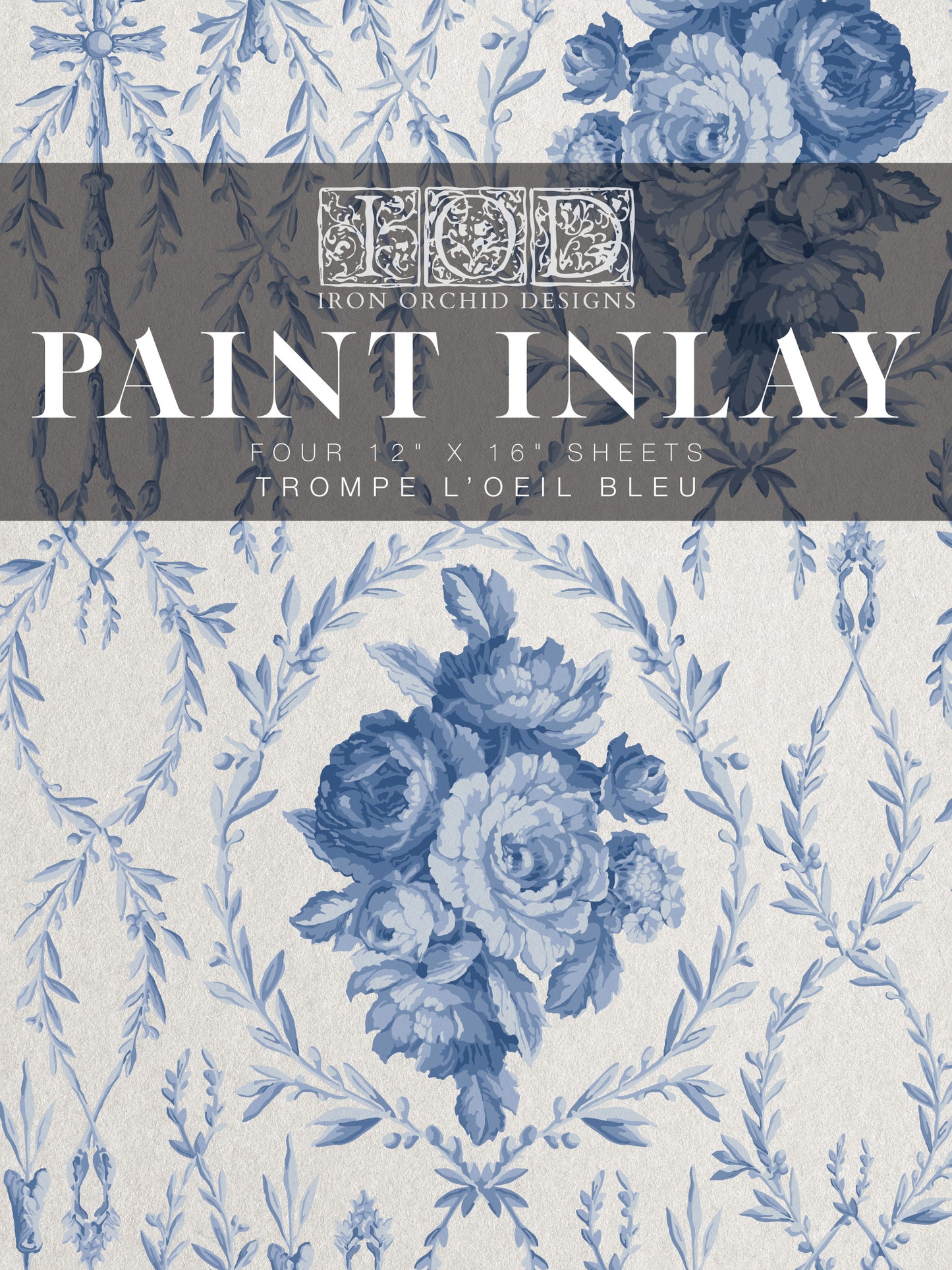 Trompe L'oeil Blue Paint InLay  By IOD