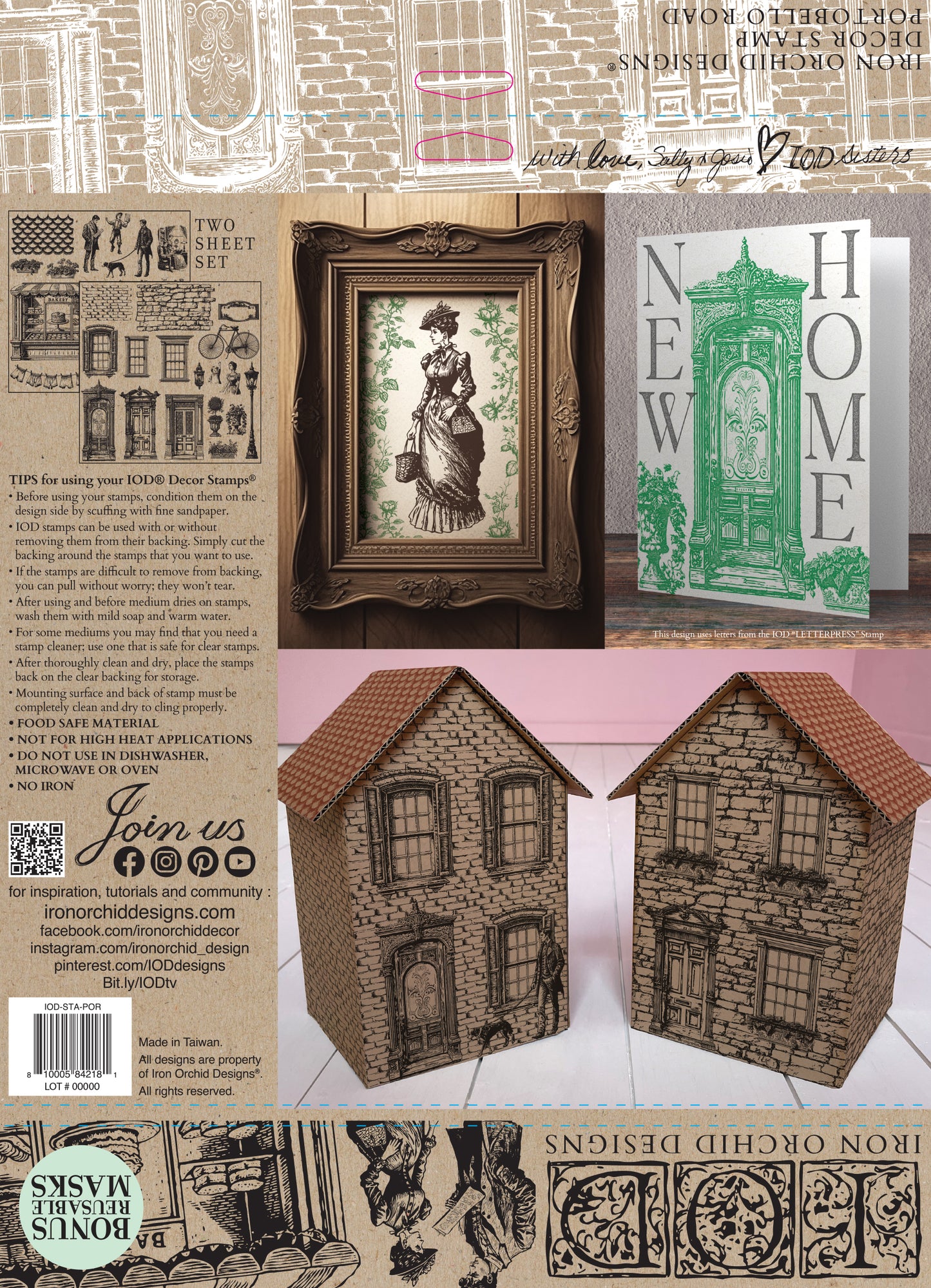 Portobello Road Stamp 2 Page Set by IOD Limited Edition