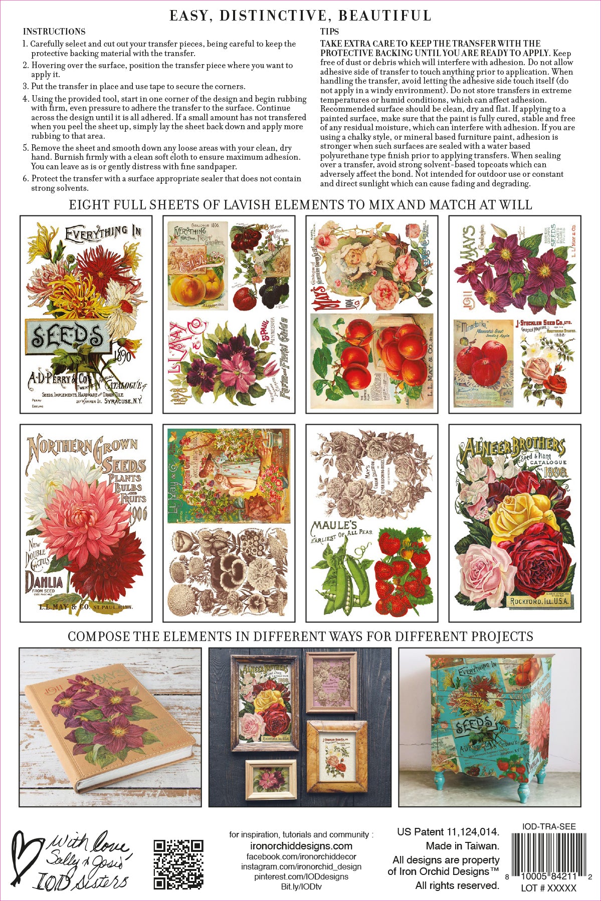 Seed Catalog TRANSFER 8×12 PAD™By IOD