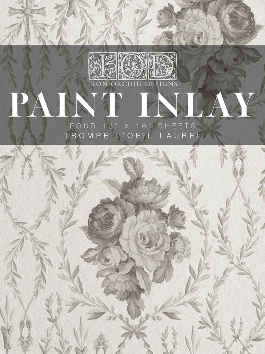 Trompe L'oeil Laurel Paint InLay  By IOD