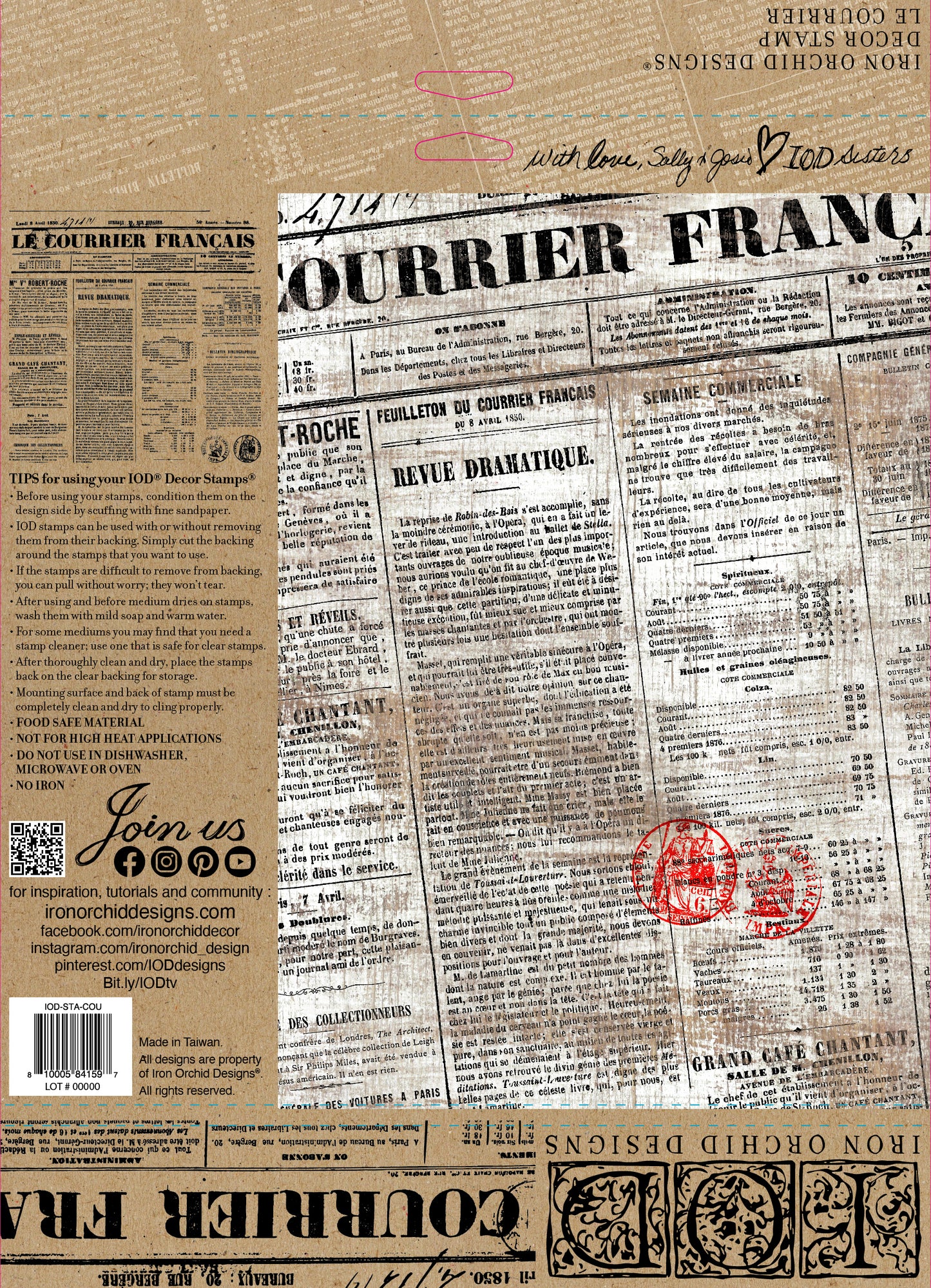 La Courrier Stamp Set by IOD