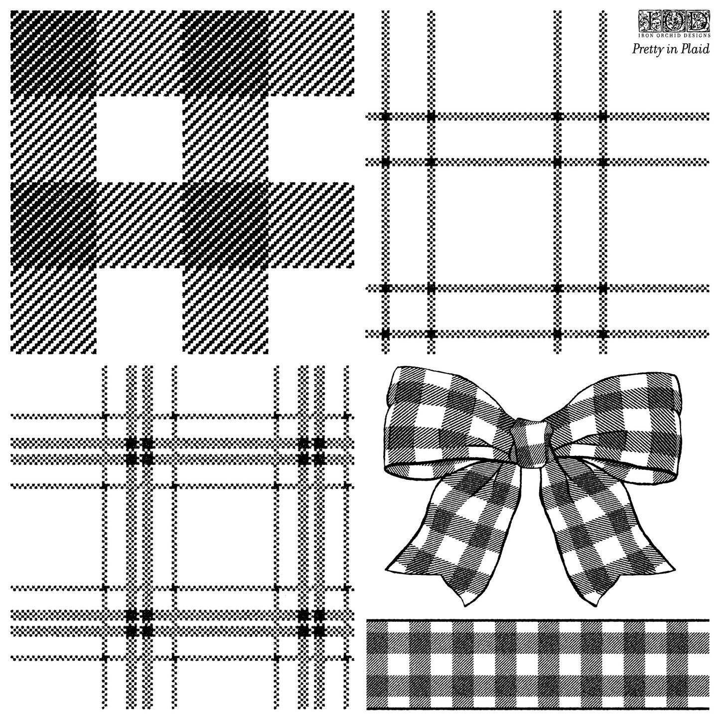 PRETTY in PLAID Stamp Set by IOD