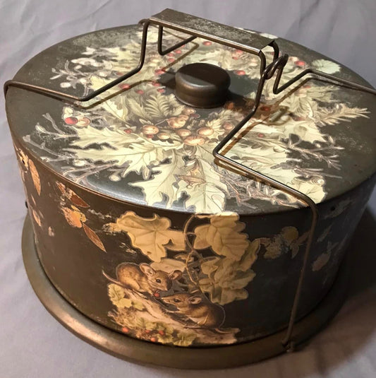 Vintage Rusty Cake Tin , Round, Metal,Rustic Cake Box